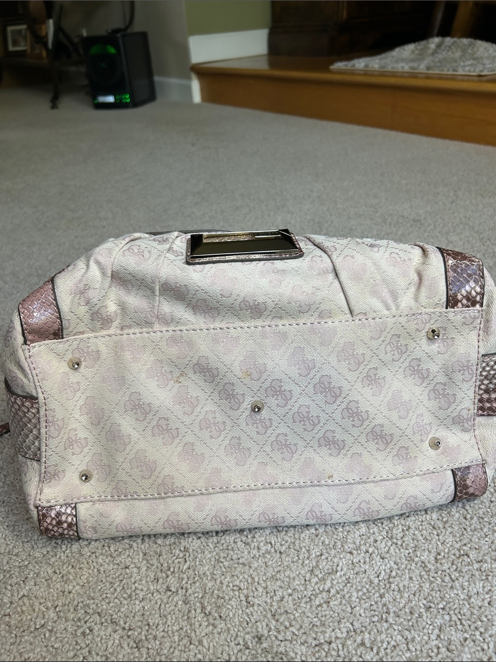 GUESS PINK LARGE HANDBAG SATCHEL - Picture 4 of 7